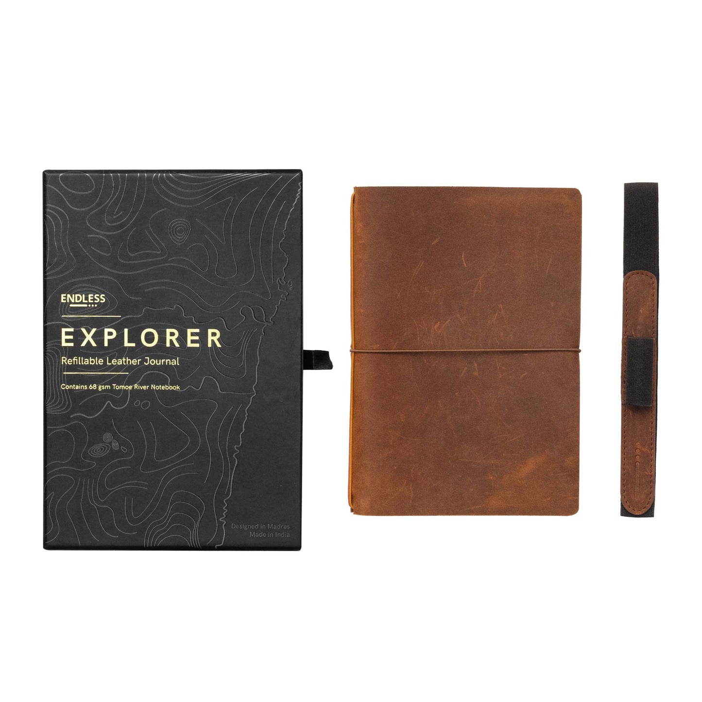 Explorer - Refillable Leather Journal Regalia Paper - Brown