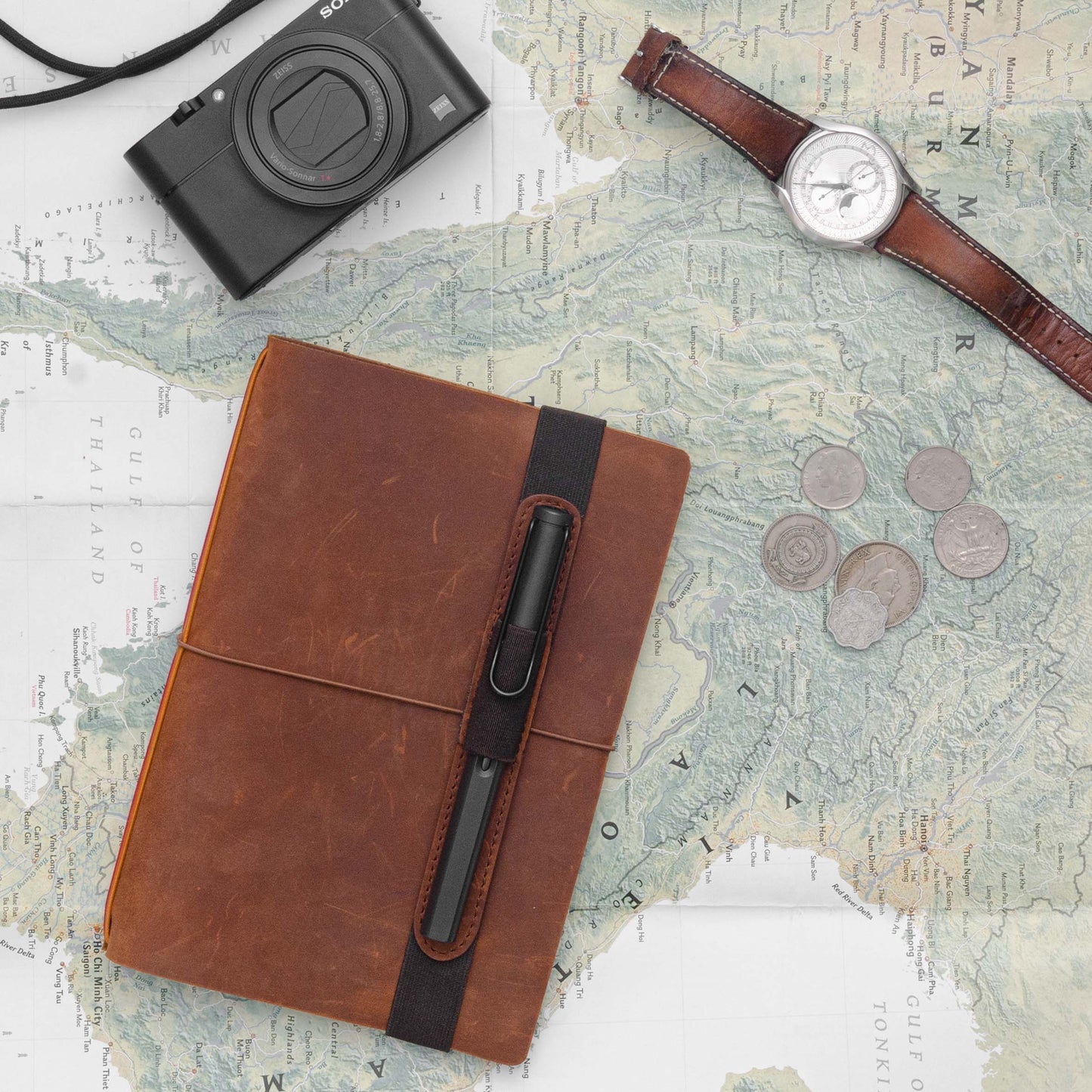 Explorer - Refillable Leather Journal Regalia Paper - Brown