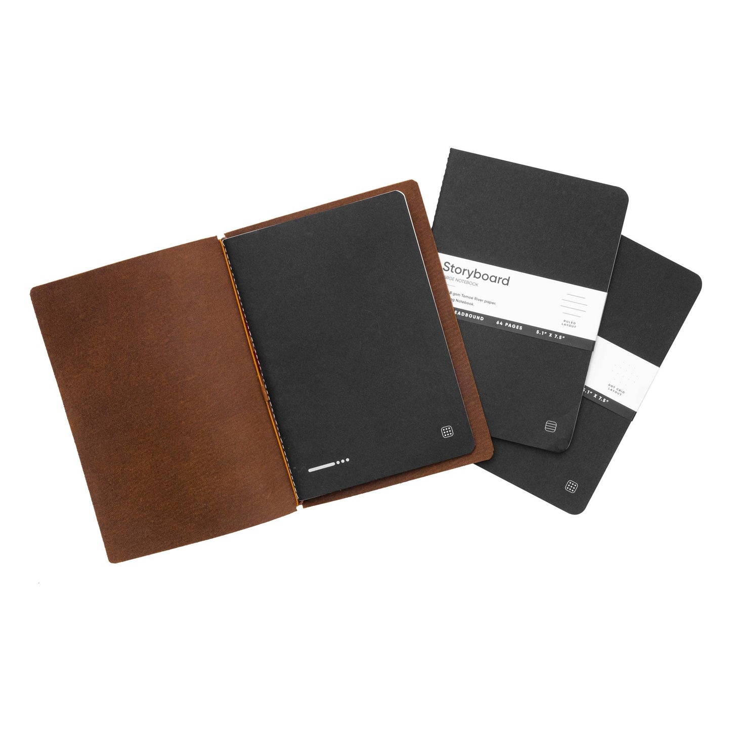 Explorer - Refillable Leather Journal Regalia Paper - Brown