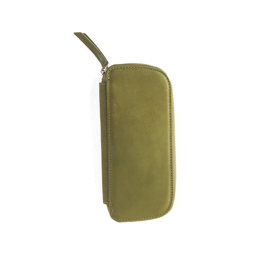 Endless Companion Leather Adjustable Pen Pouch - 3 Pens - Green