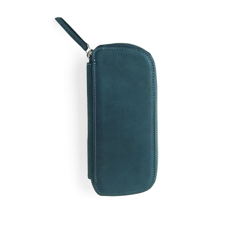 Endless Companion Leather Adjustable Pen Pouch - 3 Pens - Blue