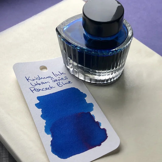 Krishna Inks Urban Series Ink Bottle (Peacock Blue - 30 ML)