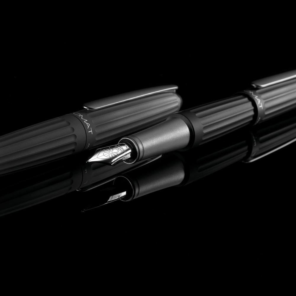 Diplomat Aero Black Fountain Pen is shaped like the airship named Zeppelin of the 1900's