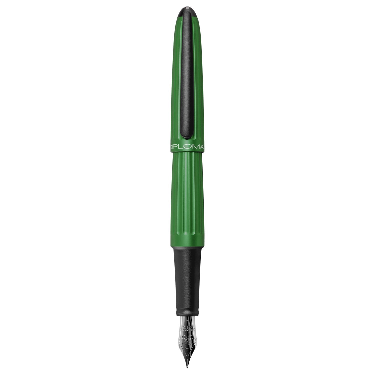 Diplomat Aero Green Fountain Pen is shaped like the airship named Zeppelin of the 1900's