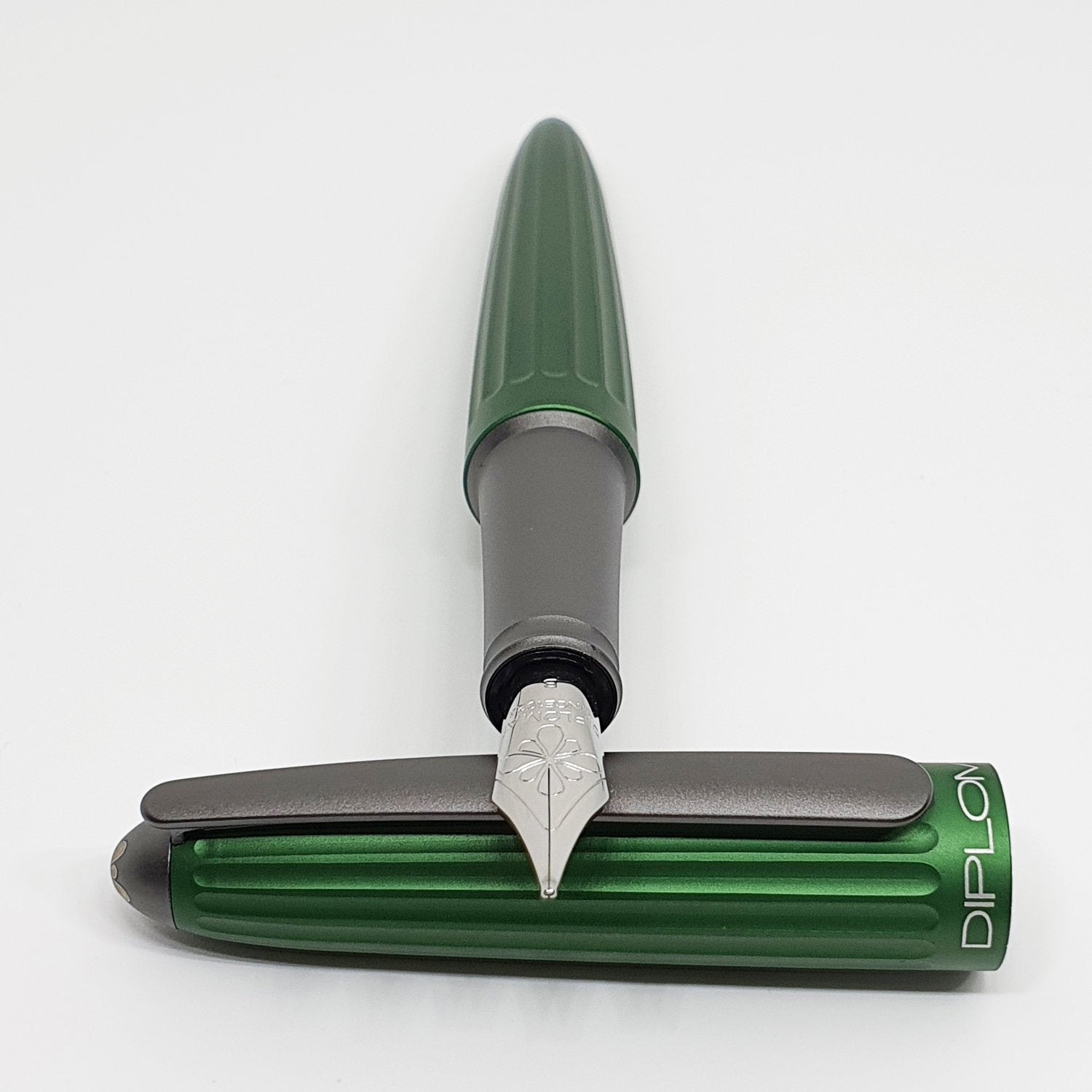 Diplomat Aero Green Fountain Pen is shaped like the airship named Zeppelin of the 1900's