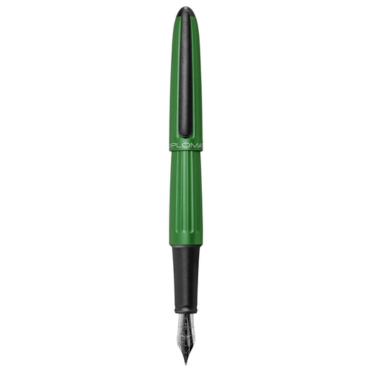 Diplomat Aero Green Fountain Pen is shaped like the airship named Zeppelin of the 1900's