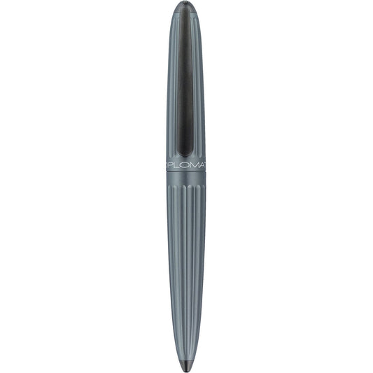 Diplomat Aero Grey 14K Gold Fountain Pen is shaped like the airship named Zeppelin of the 1900's