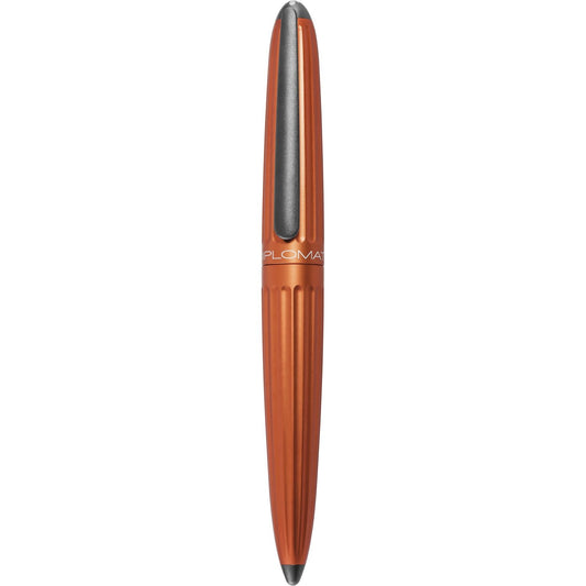 Diplomat Aero Orange 14K Gold Fountain Pen is shaped like the airship named Zeppelin of the 1900's