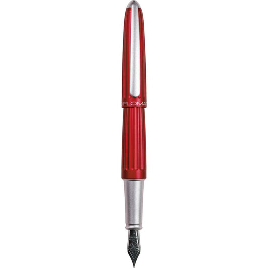 Diplomat Aero Red Fountain Pen is shaped like the airship named Zeppelin of the 1900's