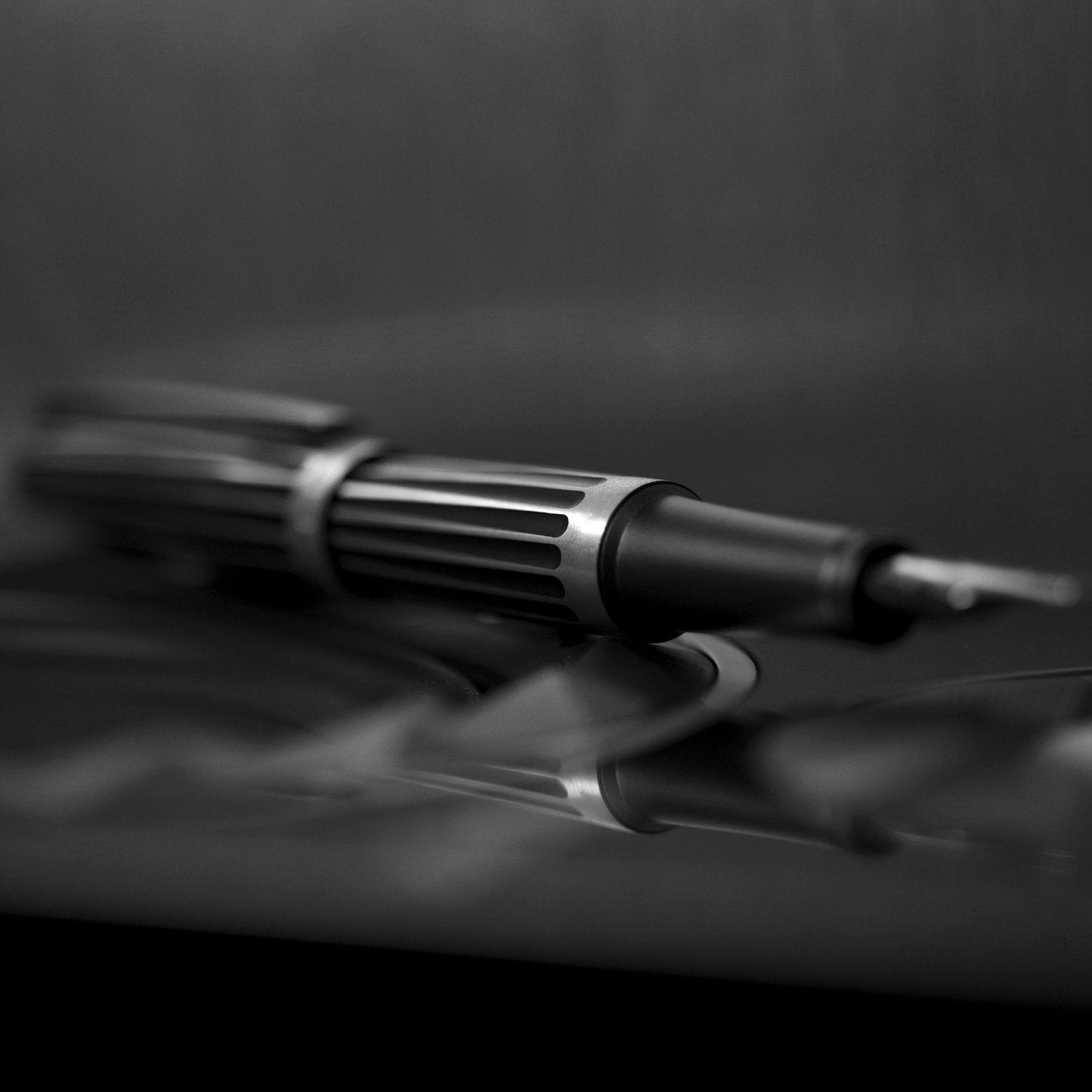 Diplomat Aero Stripes Black Fountain Pen is shaped like the airship named Zeppelin of the 1900's