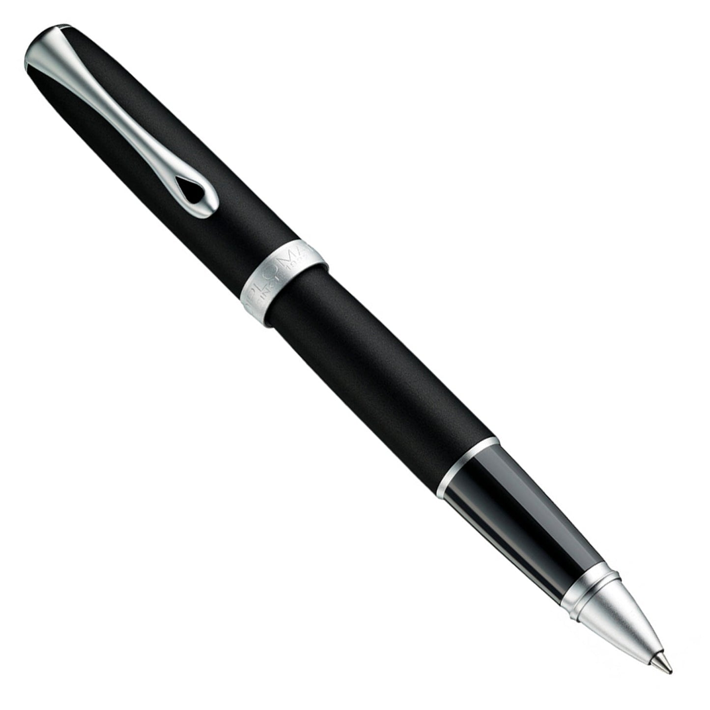 Diplomat Excellence A2 Lapis Black Matt Chrome Roller Ball Pen D40204030