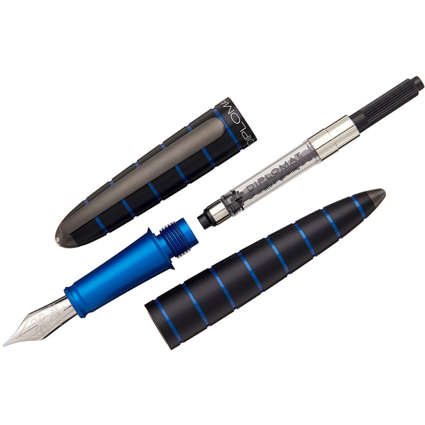 Diplomat Elox Black/Blue Fountain Pen