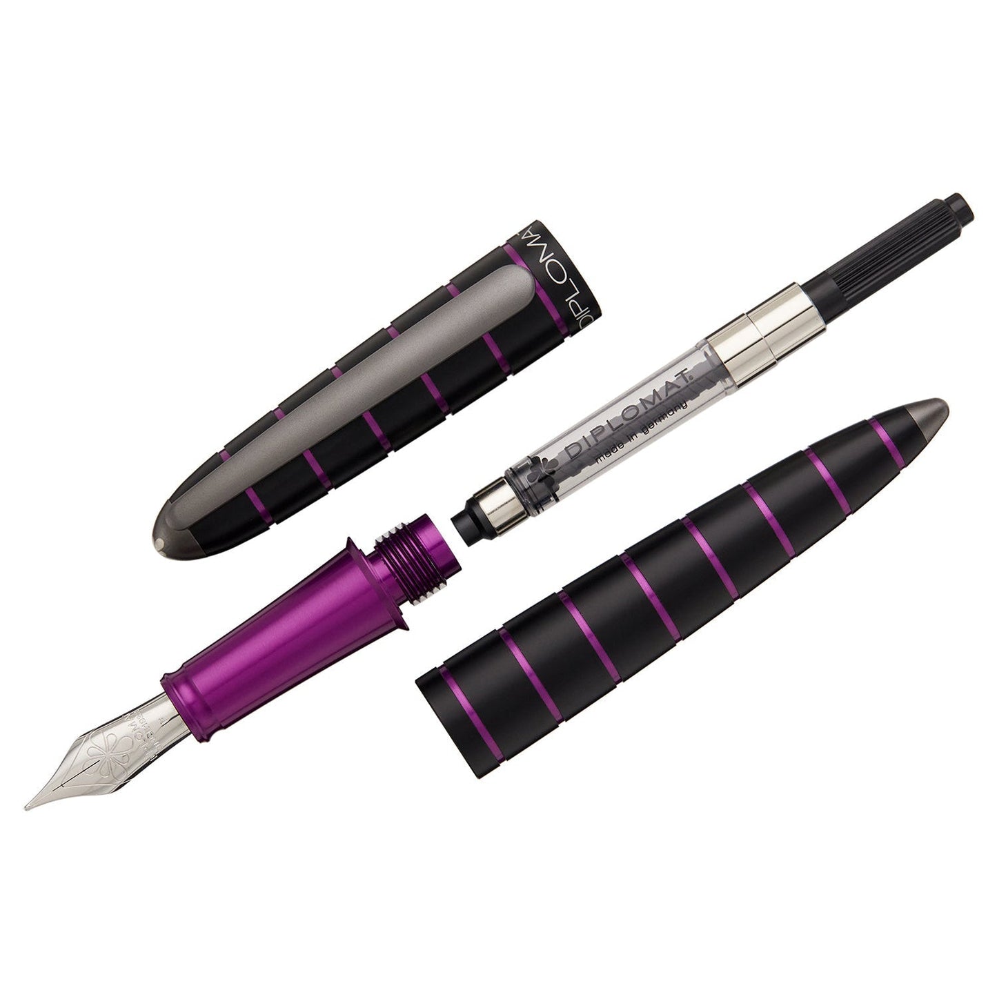 Diplomat Elox Black/Purple Fountain Pen