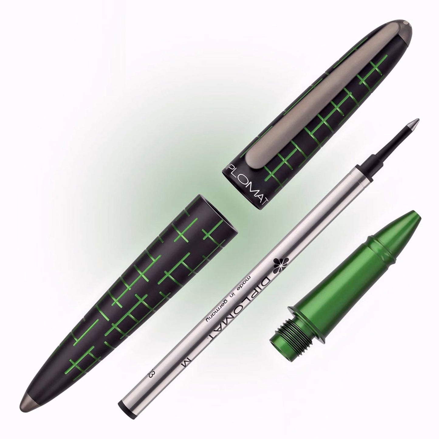 Diplomat Elox Matrix Black/Green Roller Ball Pen D40363030