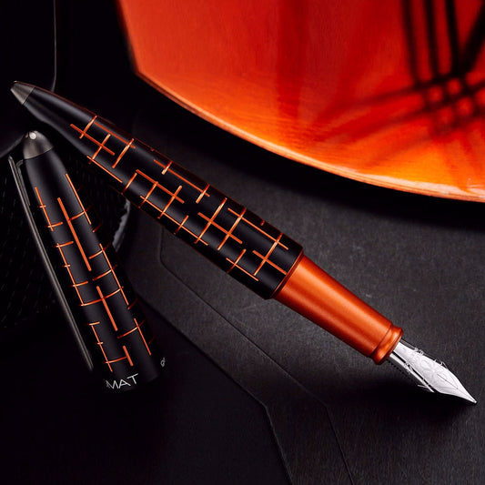 Diplomat Elox Matrix Black/Orange Fountain Pen