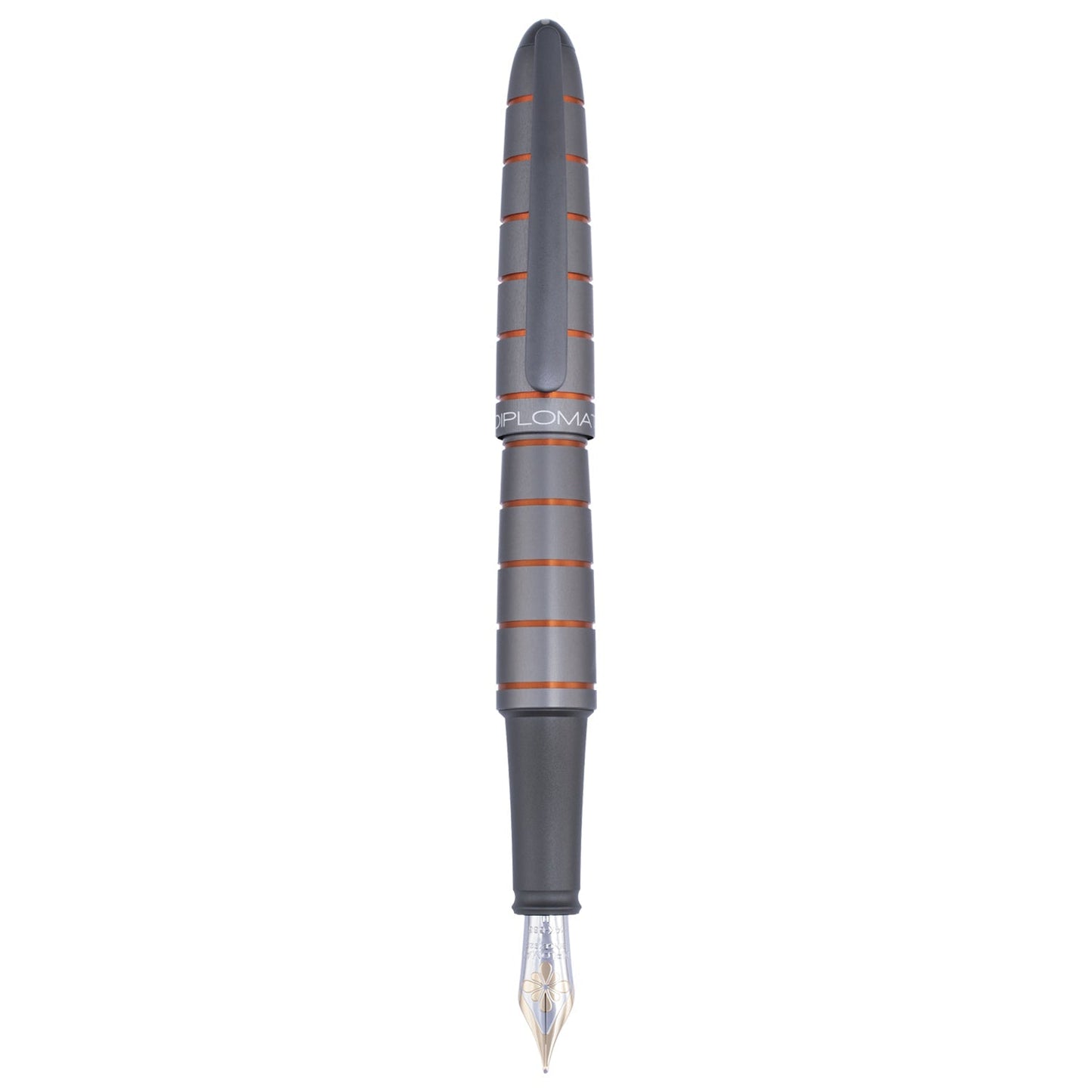 Diplomat Elox Ring Grey/Orange 14CT Fountain Pen