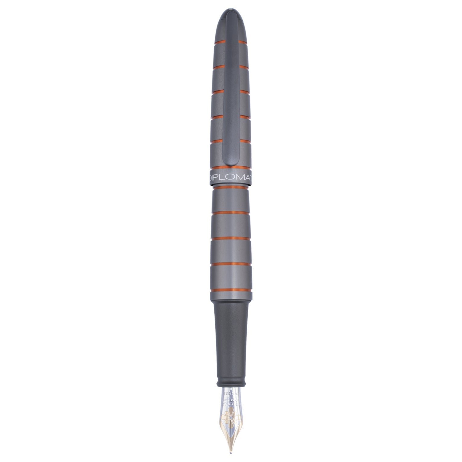 Diplomat Elox Ring Grey/Orange 14CT Fountain Pen