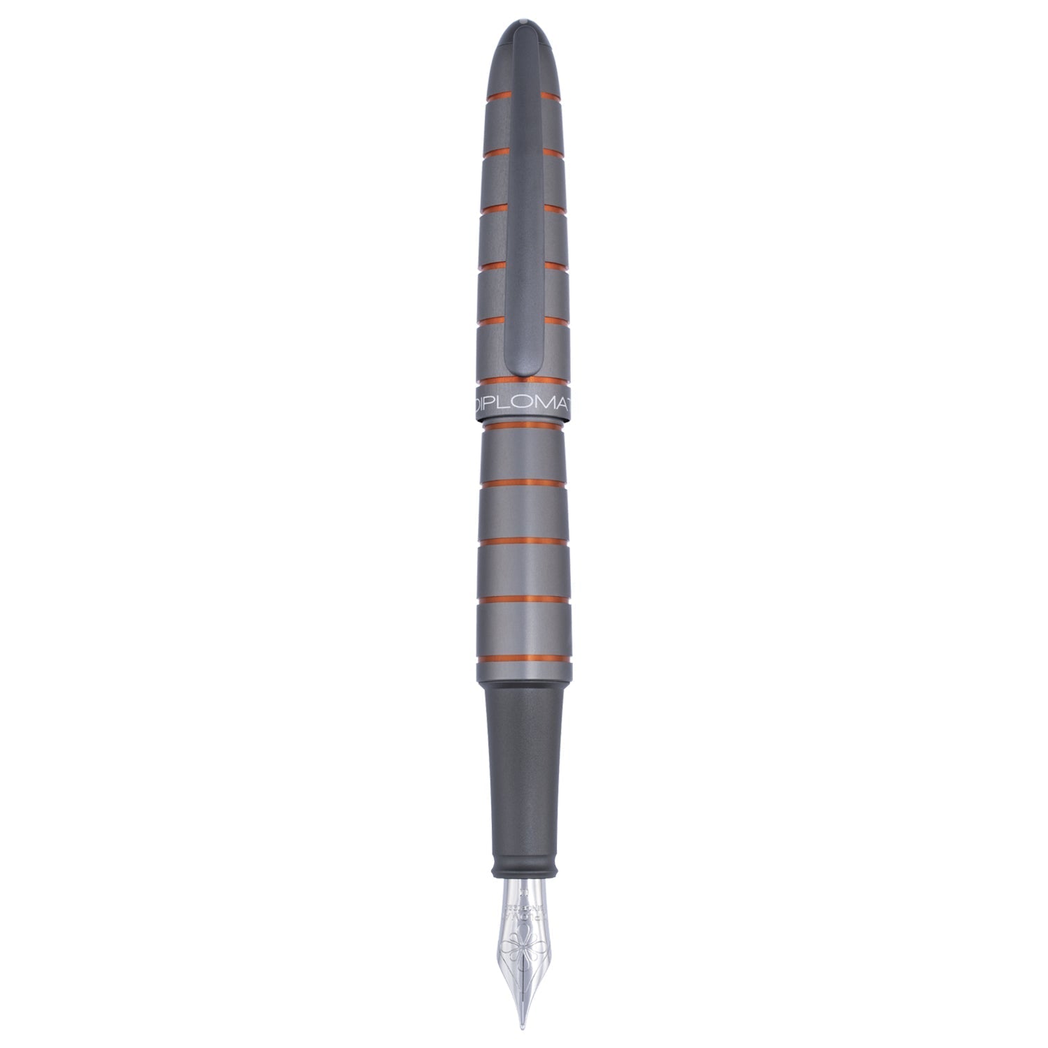 Diplomat Elox Ring Grey/Orange Fountain Pen