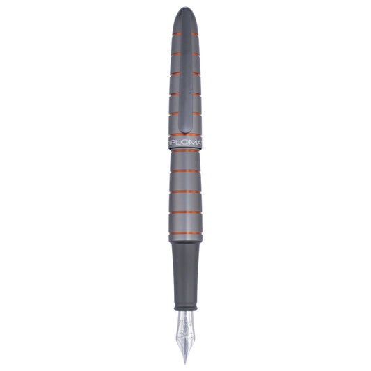 Diplomat Elox Ring Grey/Orange Fountain Pen