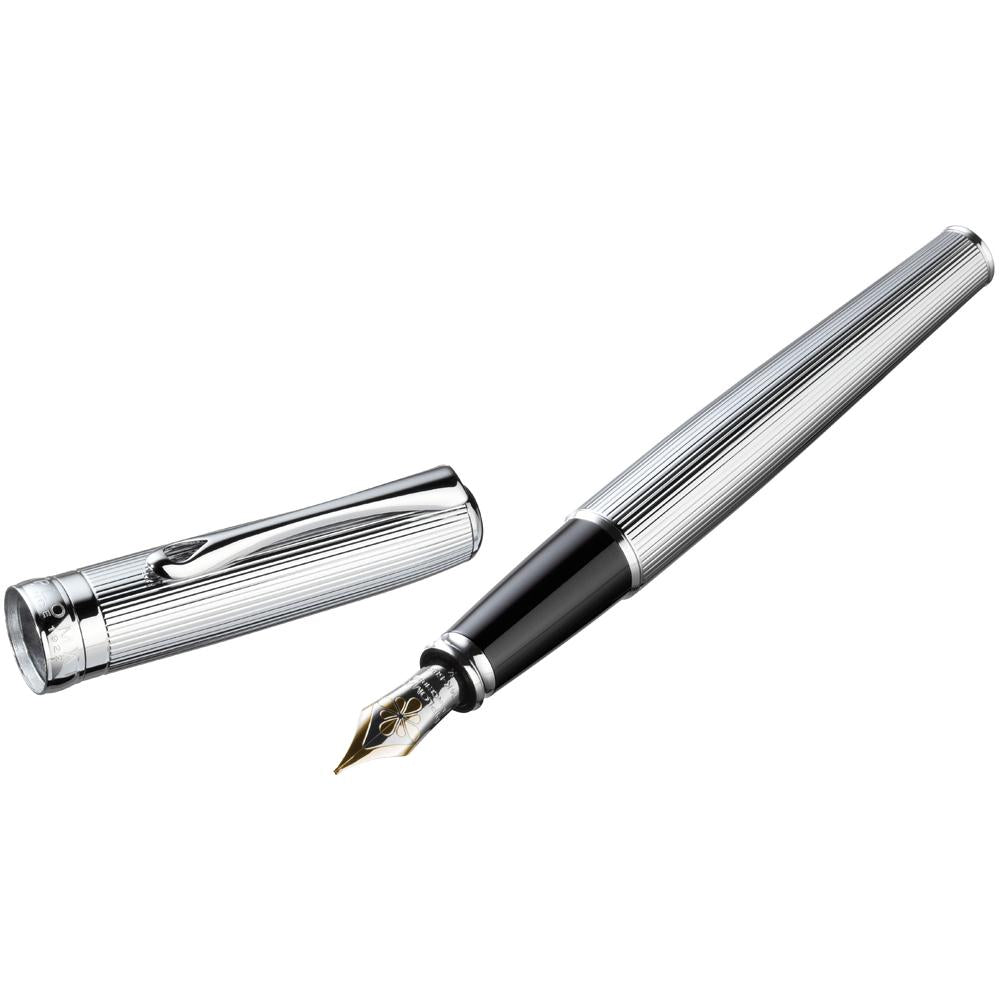 Diplomat Excellence A2 Guilloche Chrome Fountain Pen