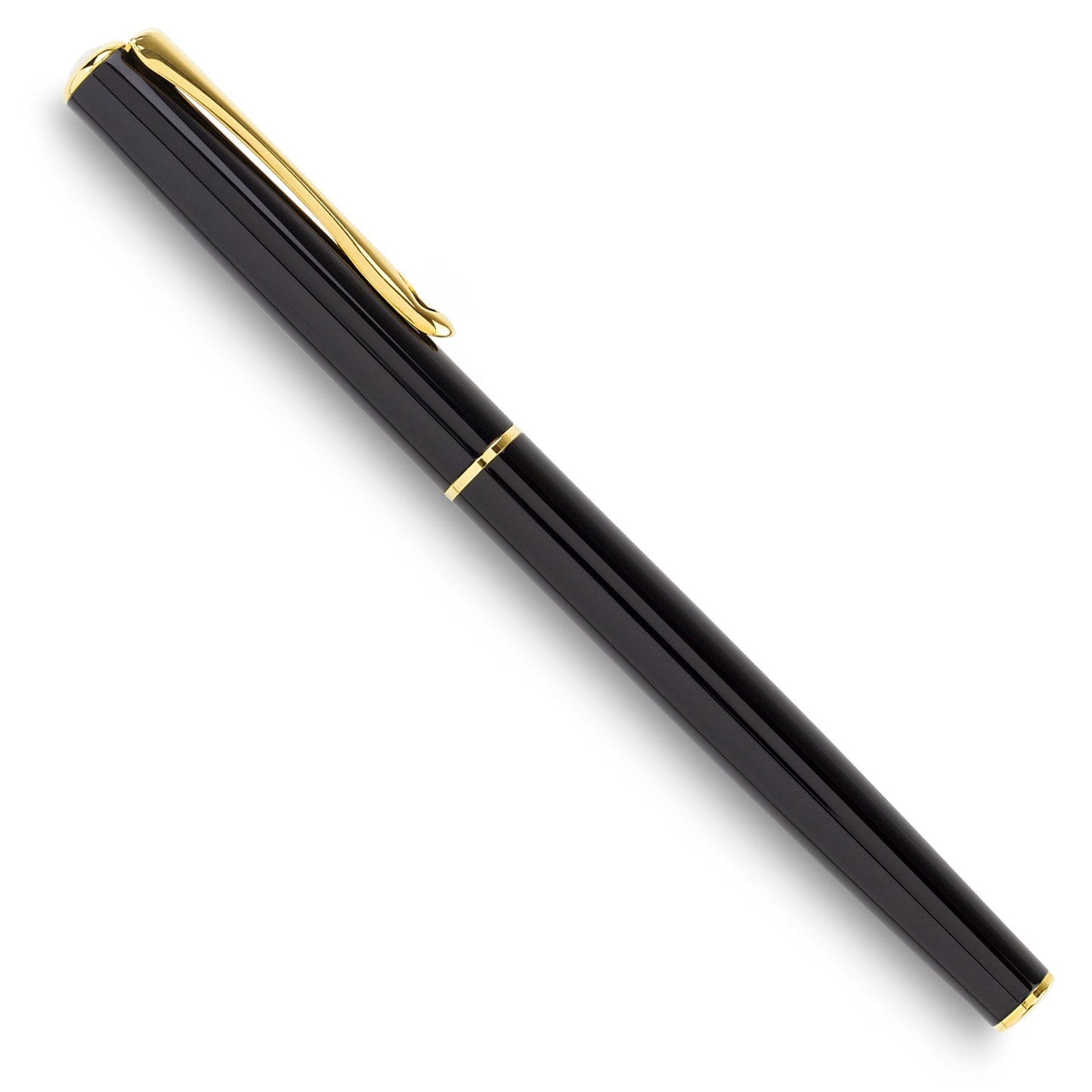 Diplomat Traveller Black Lacquer Gold Fountain Pen