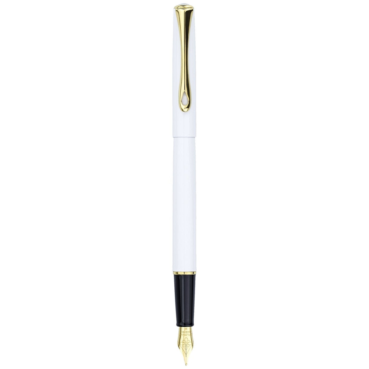 Diplomat Traveller Snow White Gold Fountain Pen everyday use sleek and slim pen