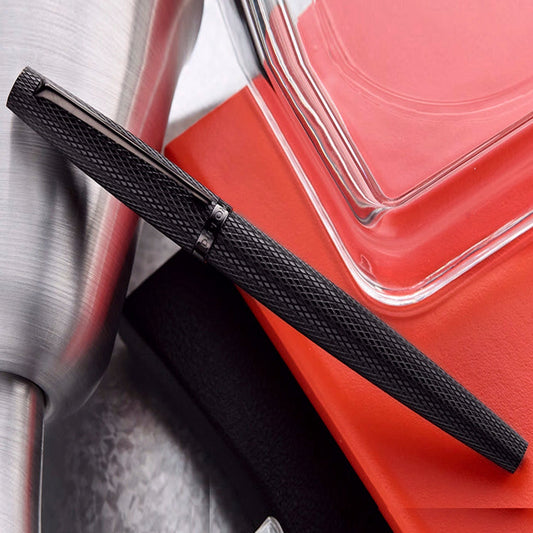 Diplomat Viper Black Guilloche Fountain Pen