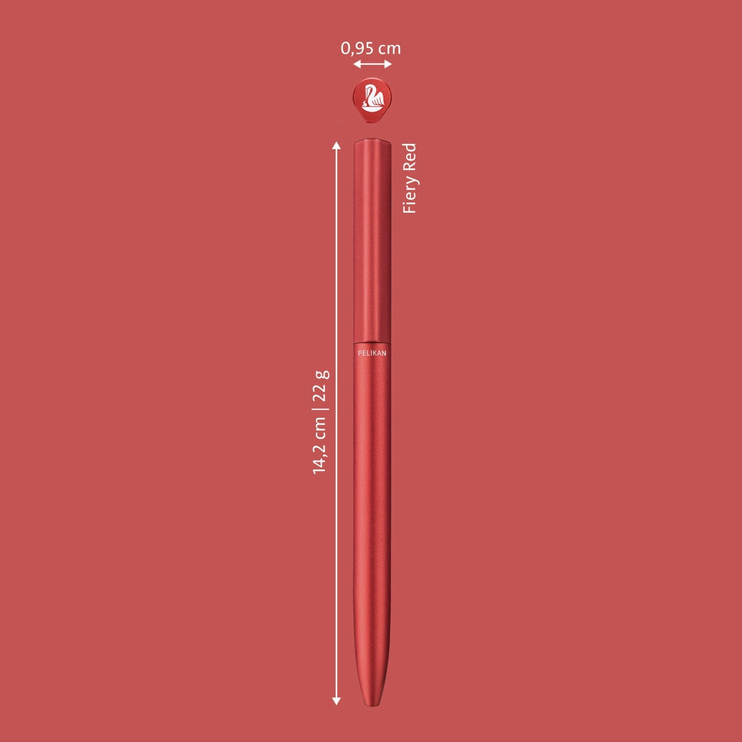 Pelikan Ineo K6 Fiery Red Ballpoint Pen 822435