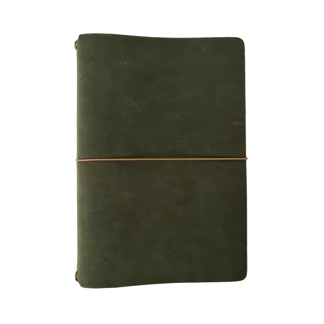 Explorer - Refillable Leather Journal Regalia Paper - Green