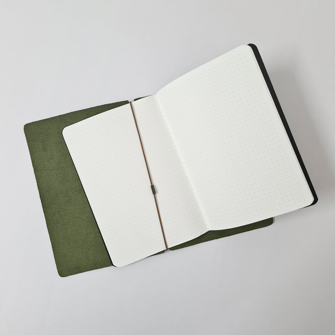 Explorer - Refillable Leather Journal Regalia Paper - Green