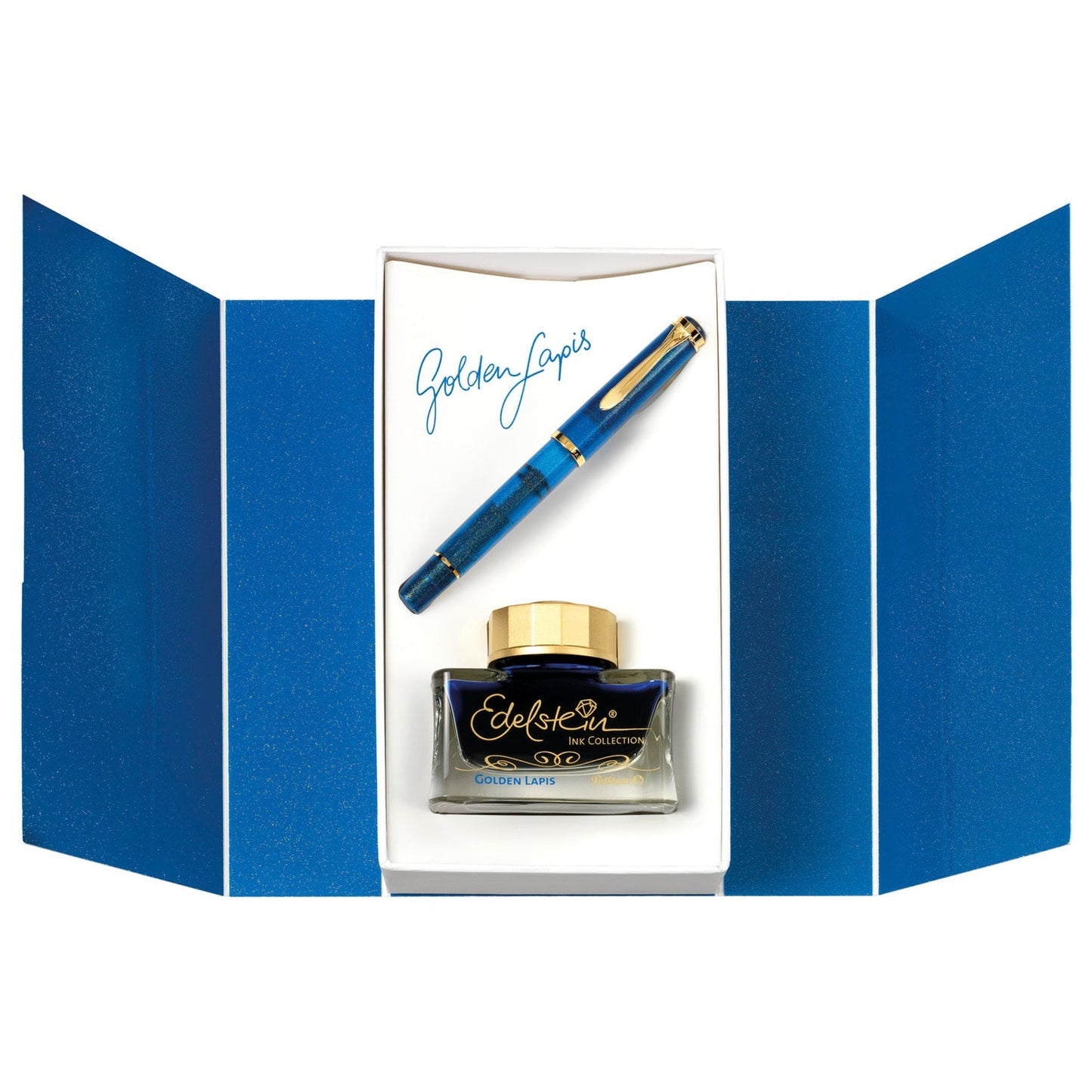 Pelikan Classic M200 SE Golden Lapis Fountain Pen Set (Special Edition)