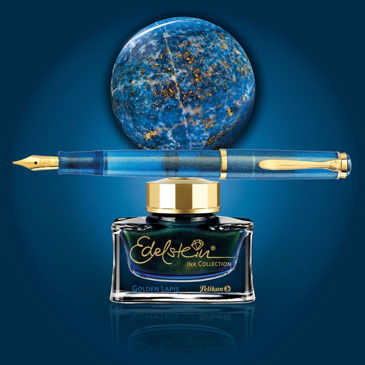 Pelikan Classic M200 SE Golden Lapis Fountain Pen Set (Special Edition)