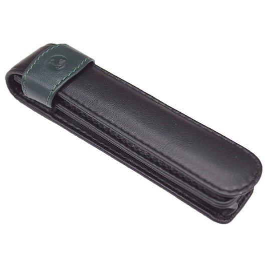 Pelikan Leather One Pen Case (Black/Green) 923524