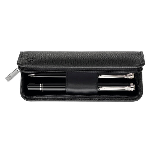 Pelikan Leather Two Pen Case (Black) 958025