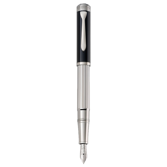 Pelikan Majesty M7005 Silver/Black Fountain Pen 