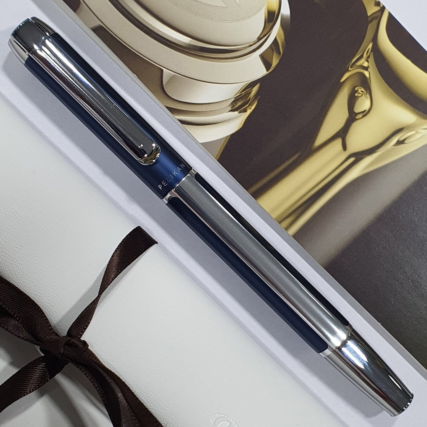 Pelikan Pura P40 Blue/Silver Fountain Pen