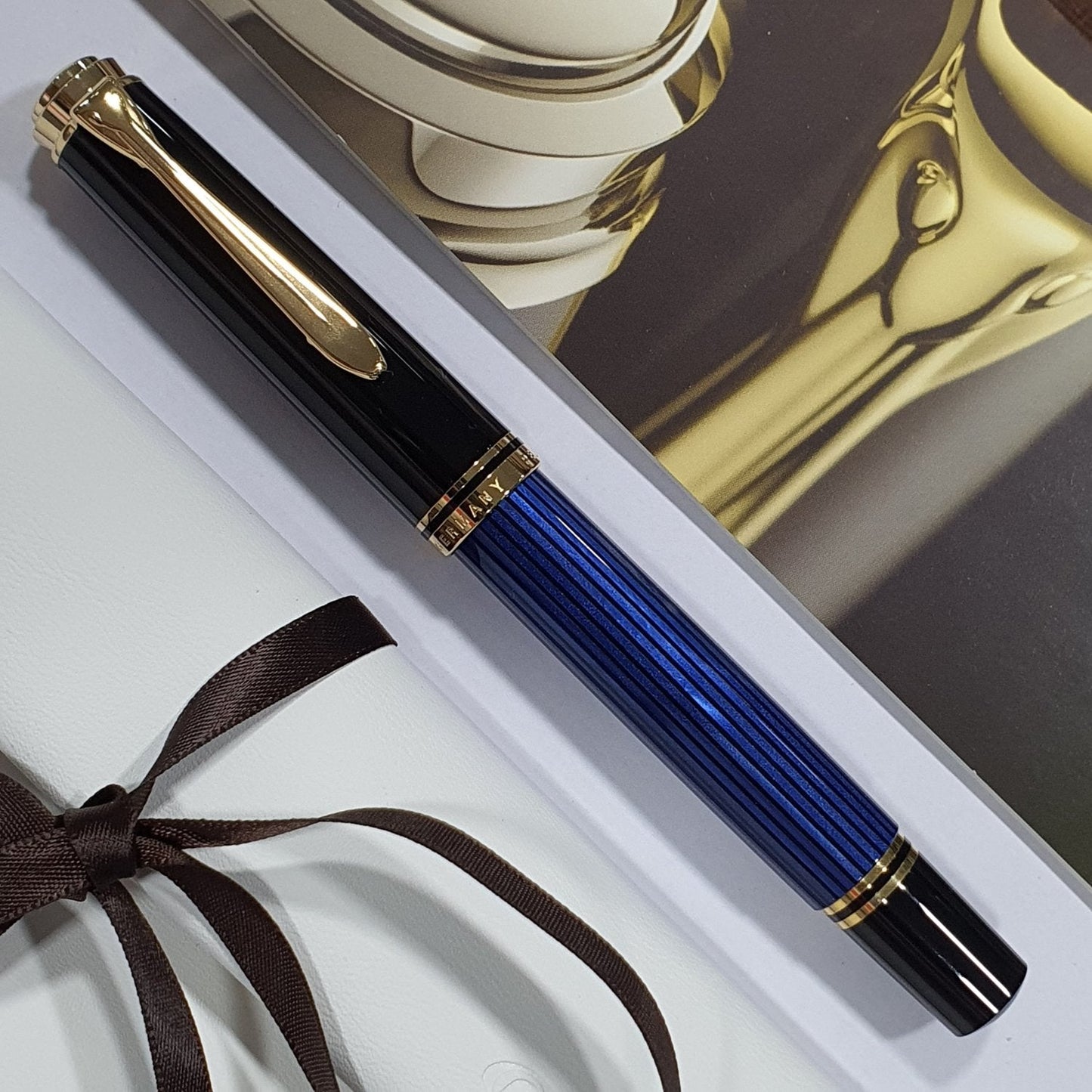 Pelikan Souveran M400 Black/Blue Fountain Pen