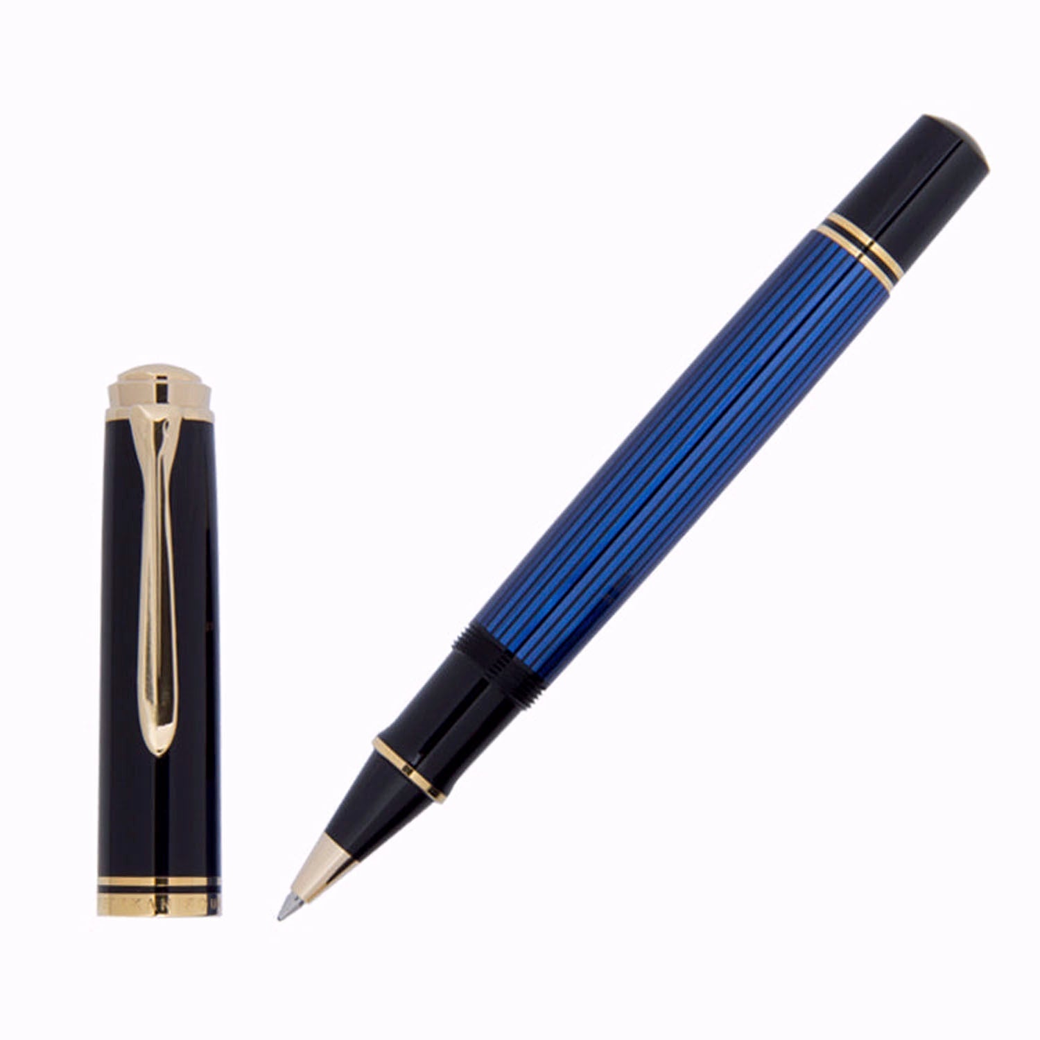 Pelikan Souveran R800 Black/Blue Roller Ball Pen 988006