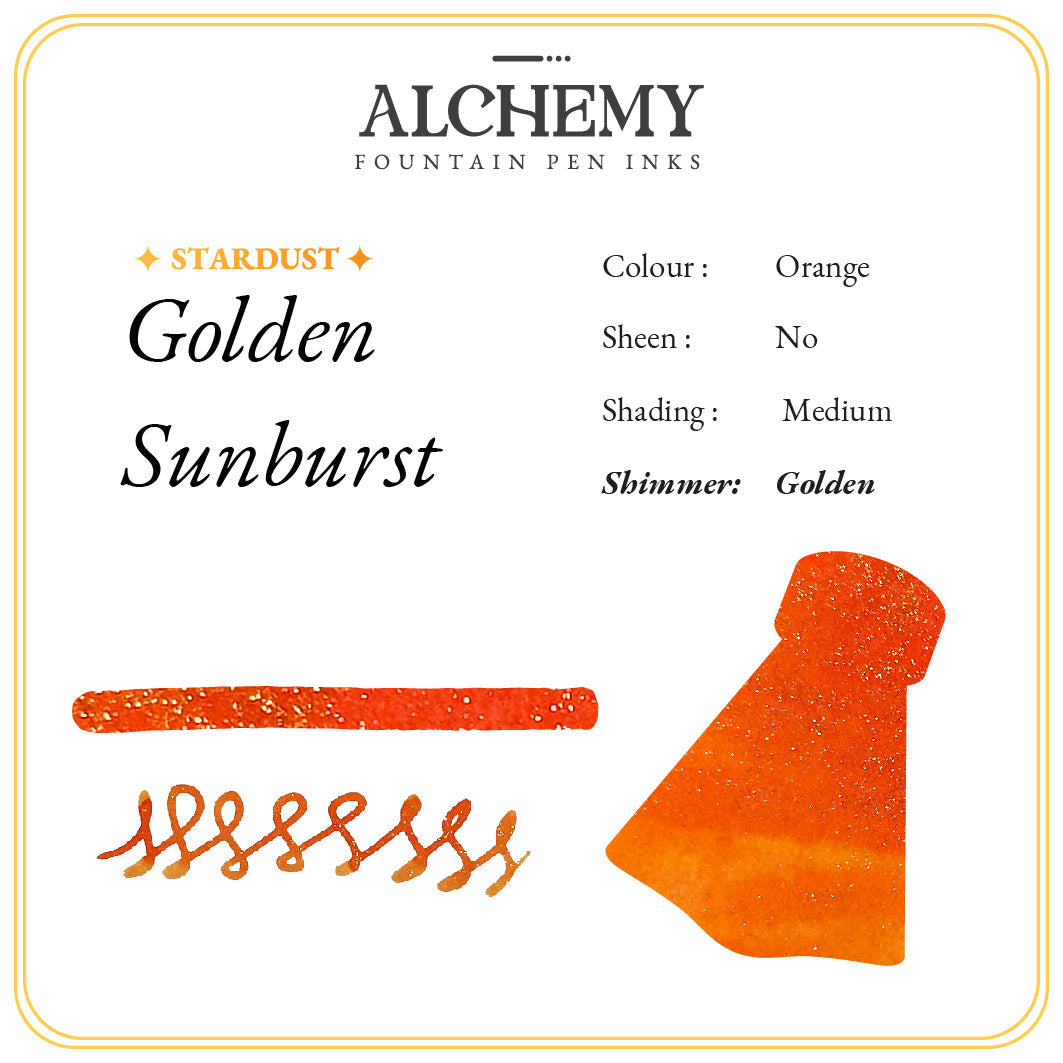 Endless Alchemy Fountain Pen Inks - Stardust - Golden Sunburst 45 ML