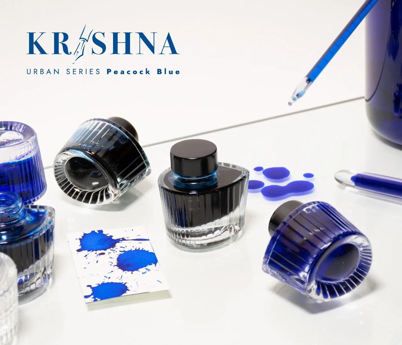 Krishna Inks Urban Series Ink Bottle (Peacock Blue - 30 ML)