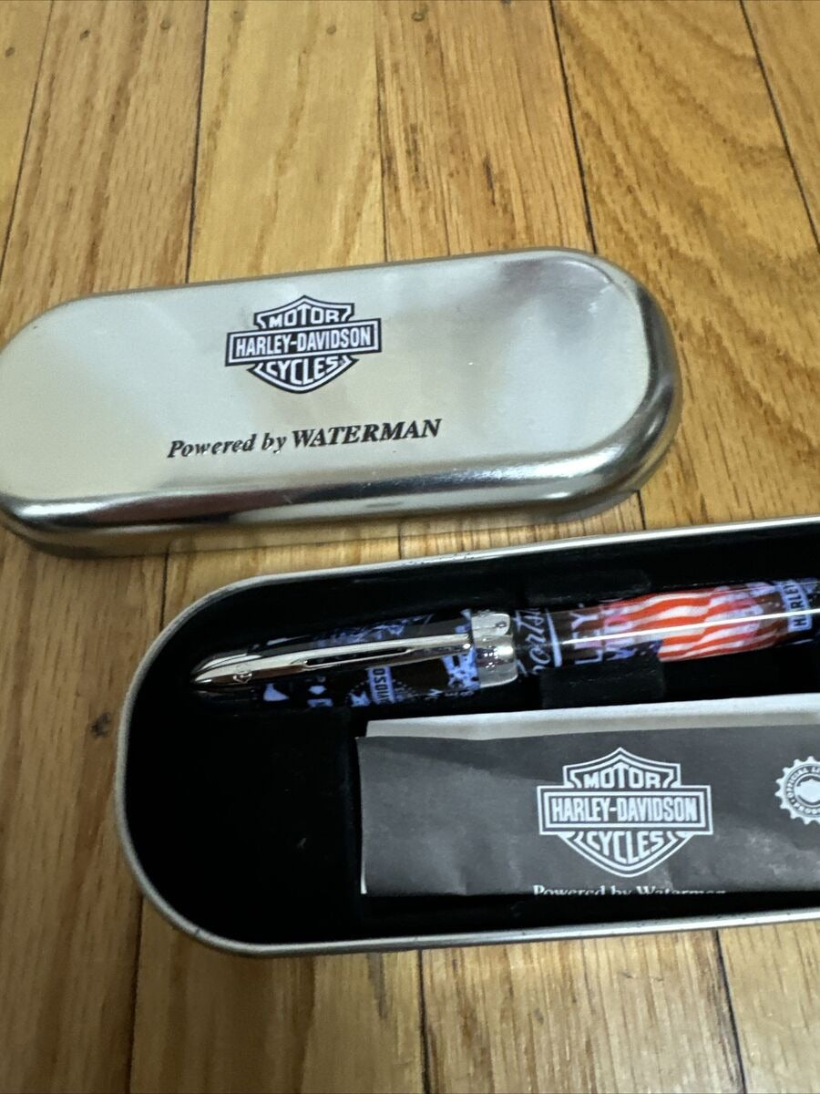 Waterman Harley Davidson Free Wheels Blue American Fountain Pen.